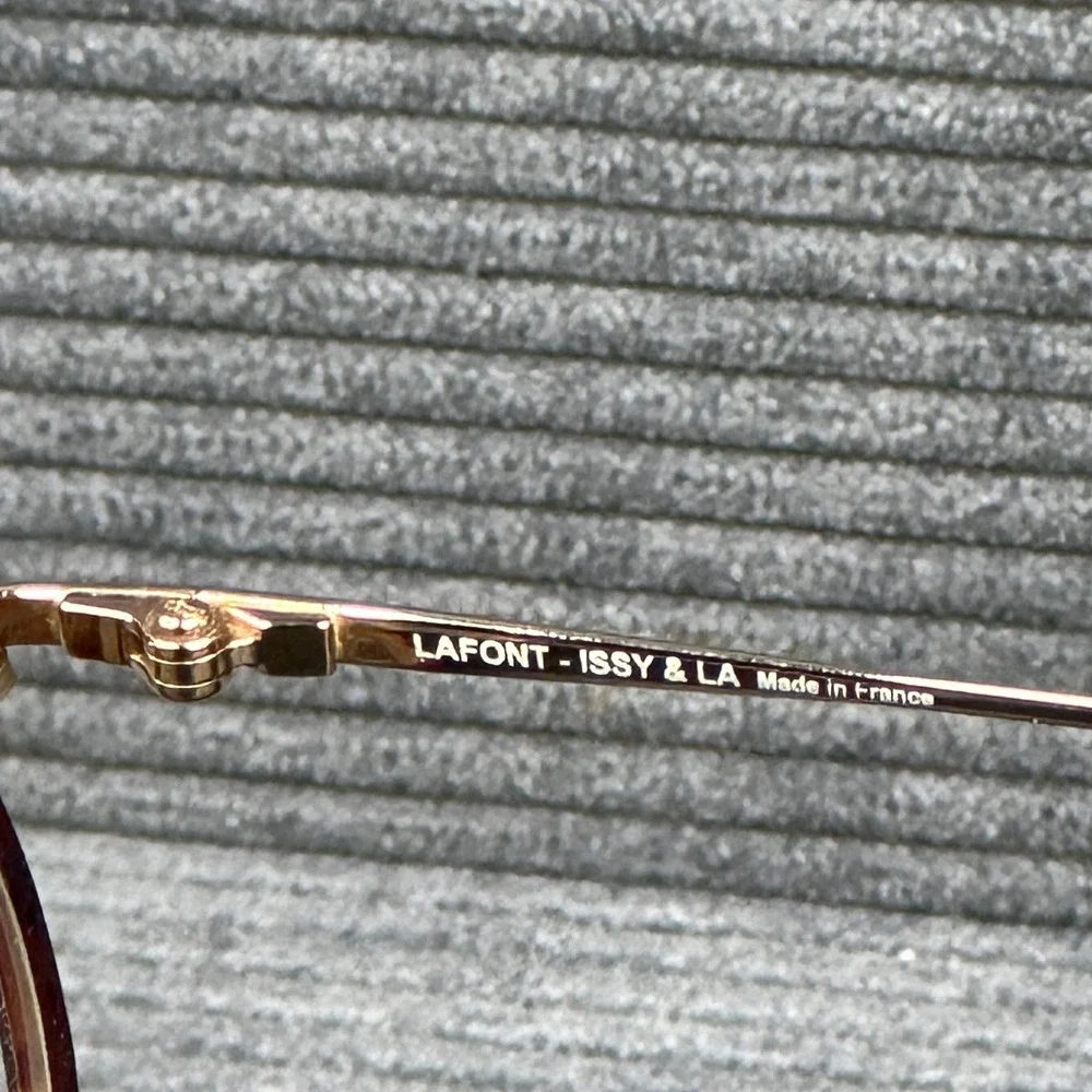 Lafont Issy & La Clic 006 Round Tortoise Gold Eyeglasses Frame Y2k